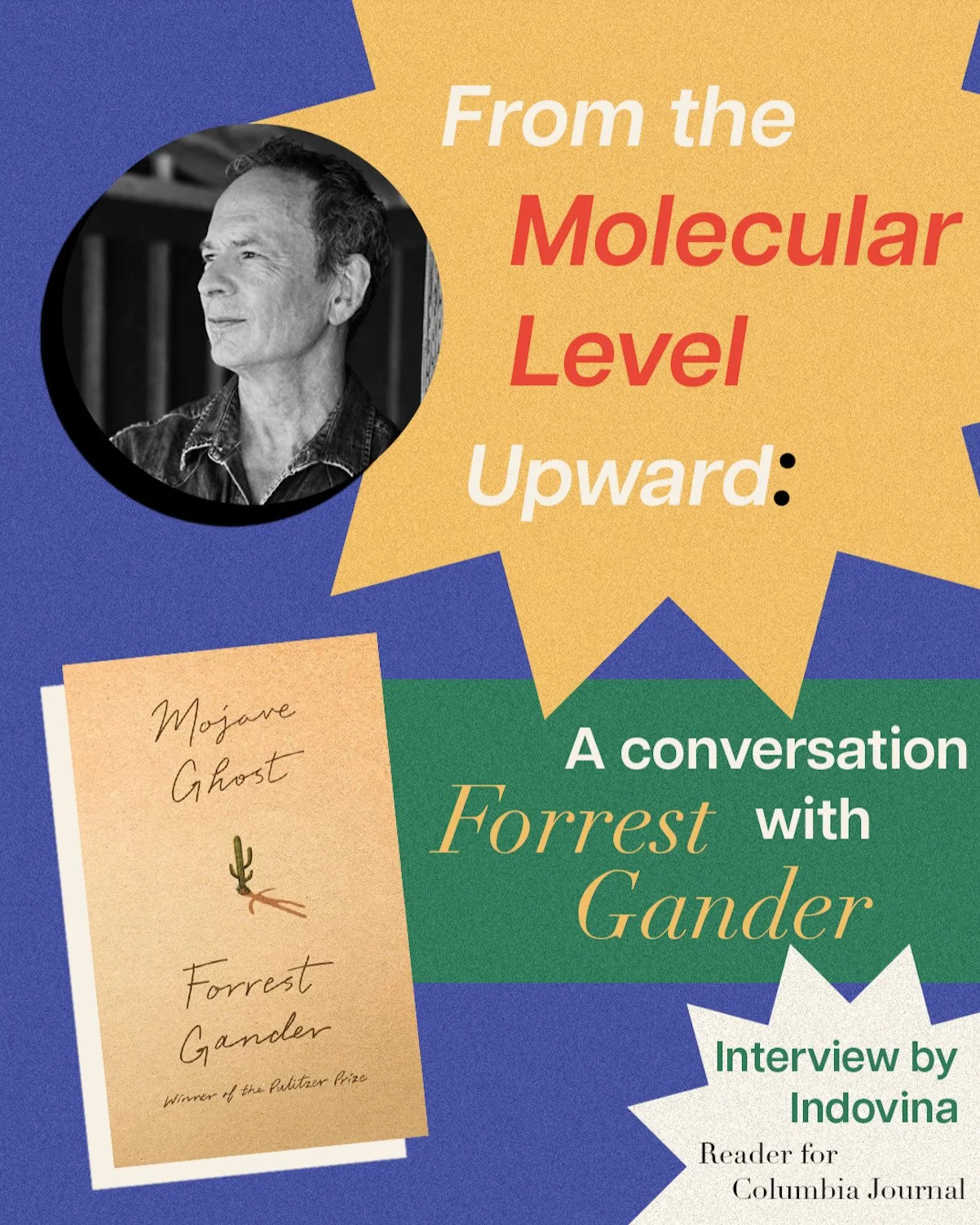 INTERVIEW WITH FORREST GANDER. Conducted by CJ's very own @indovina_poetry. Now LIVE on our website. Interview can be found under our POETRY COLUMN: link in bio.