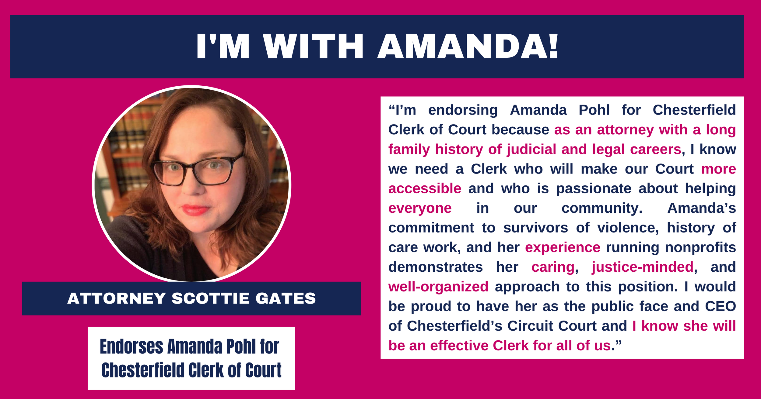 Scottie Gates Pohl for Clerk in Chesterfield Scottie Gates Pohl for Clerk in Chesterfield