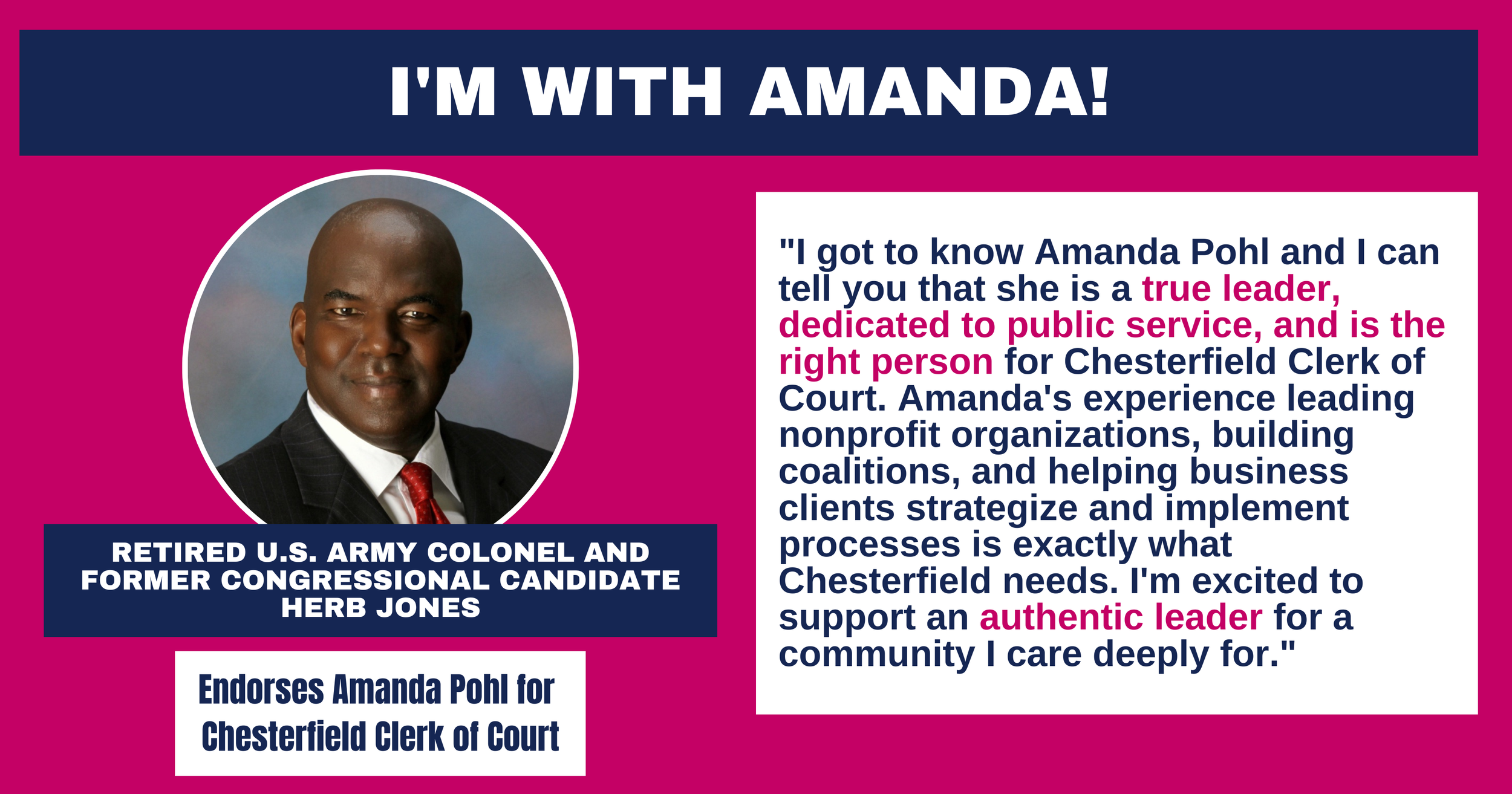 Herb Jones Pohl for Clerk in Chesterfield Herb Jones Pohl for Clerk in Chesterfield