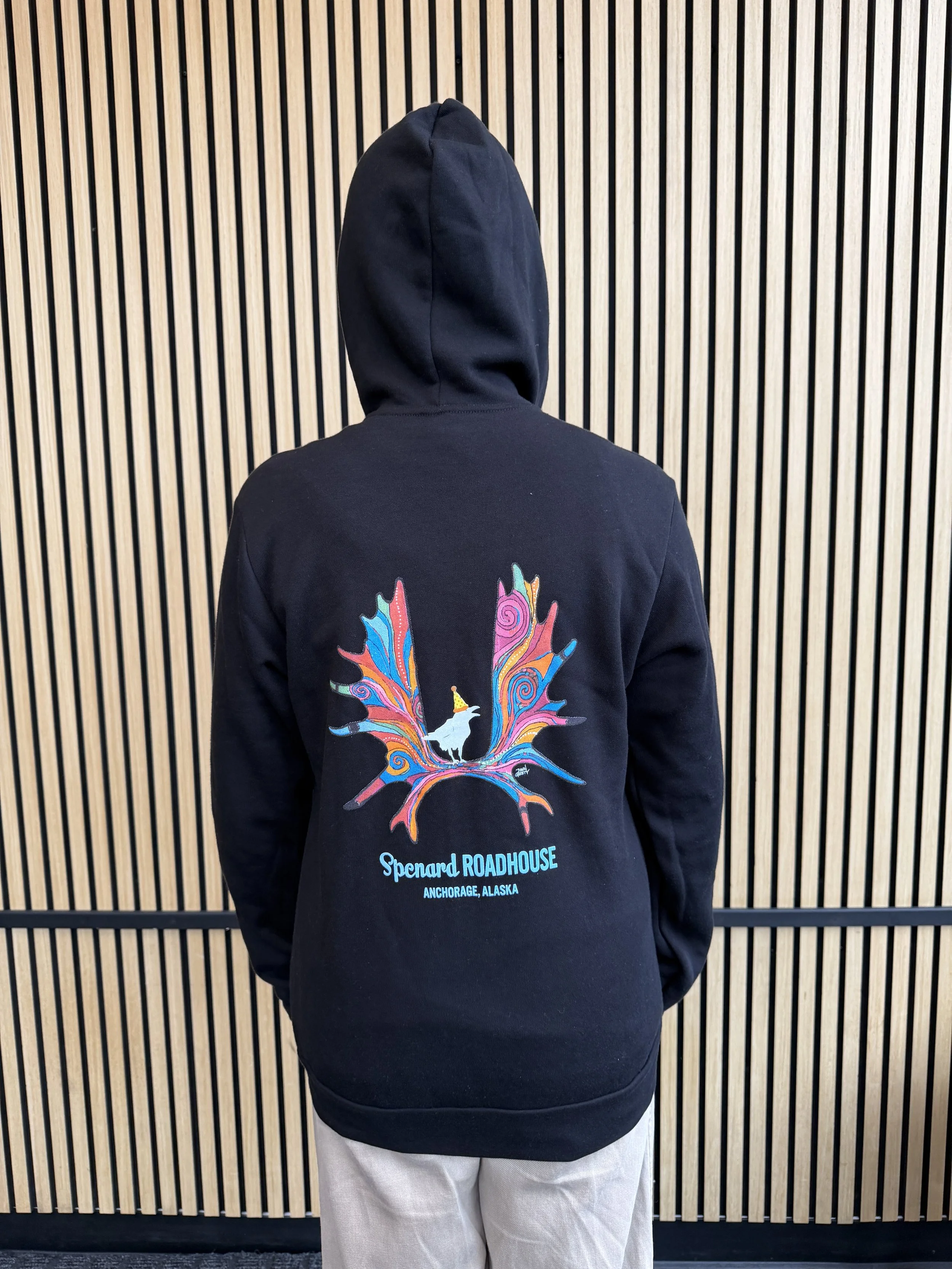 Black Rainbow Antler Hoodie