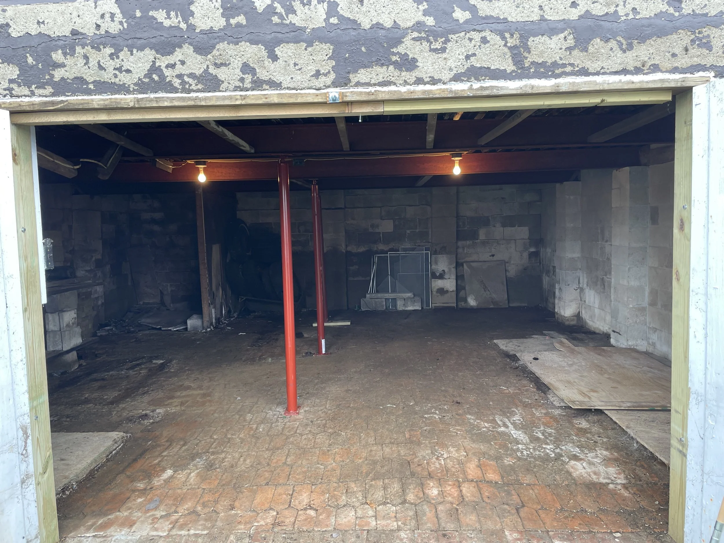 Garage after trash removal