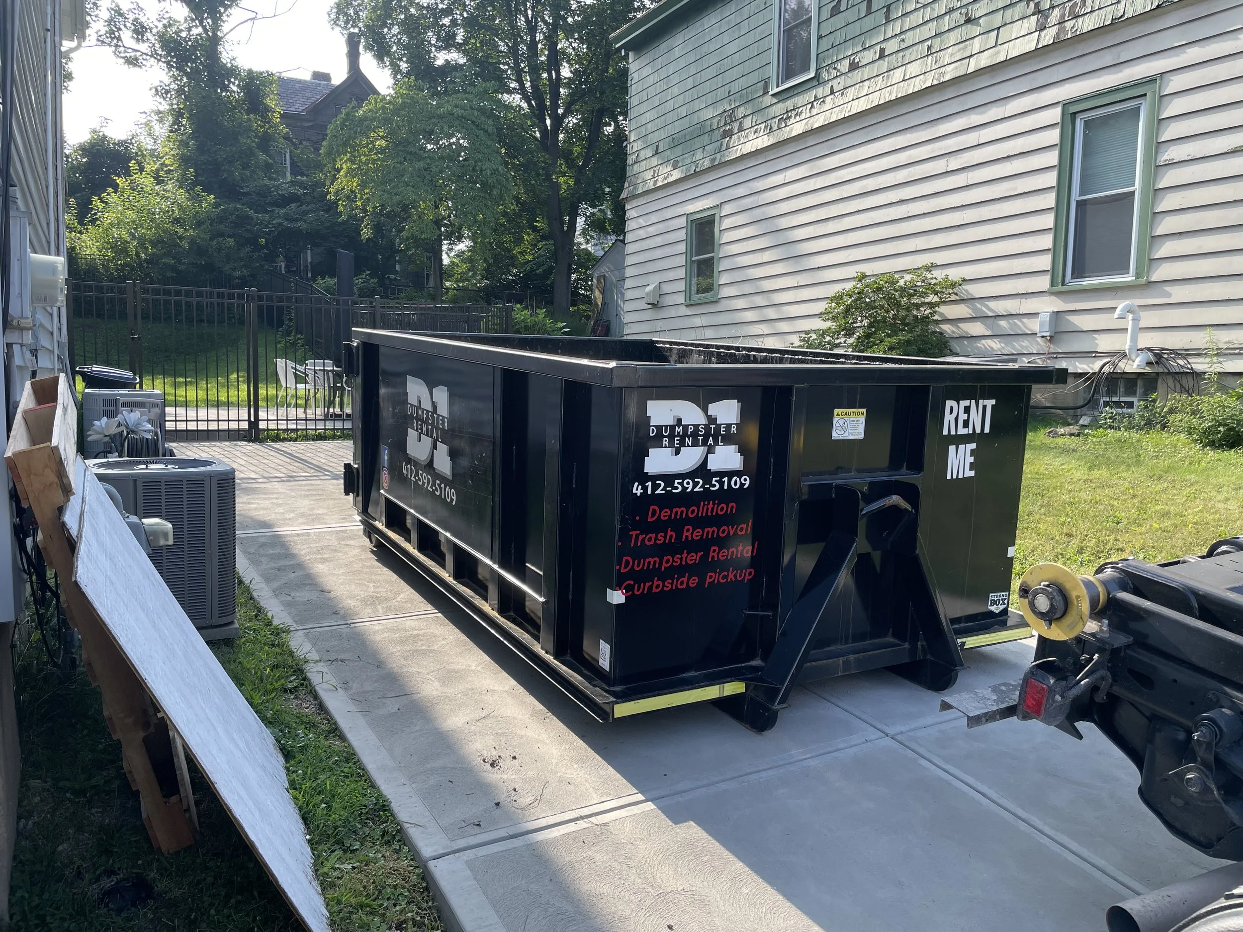 Residential dumpster drop-off
