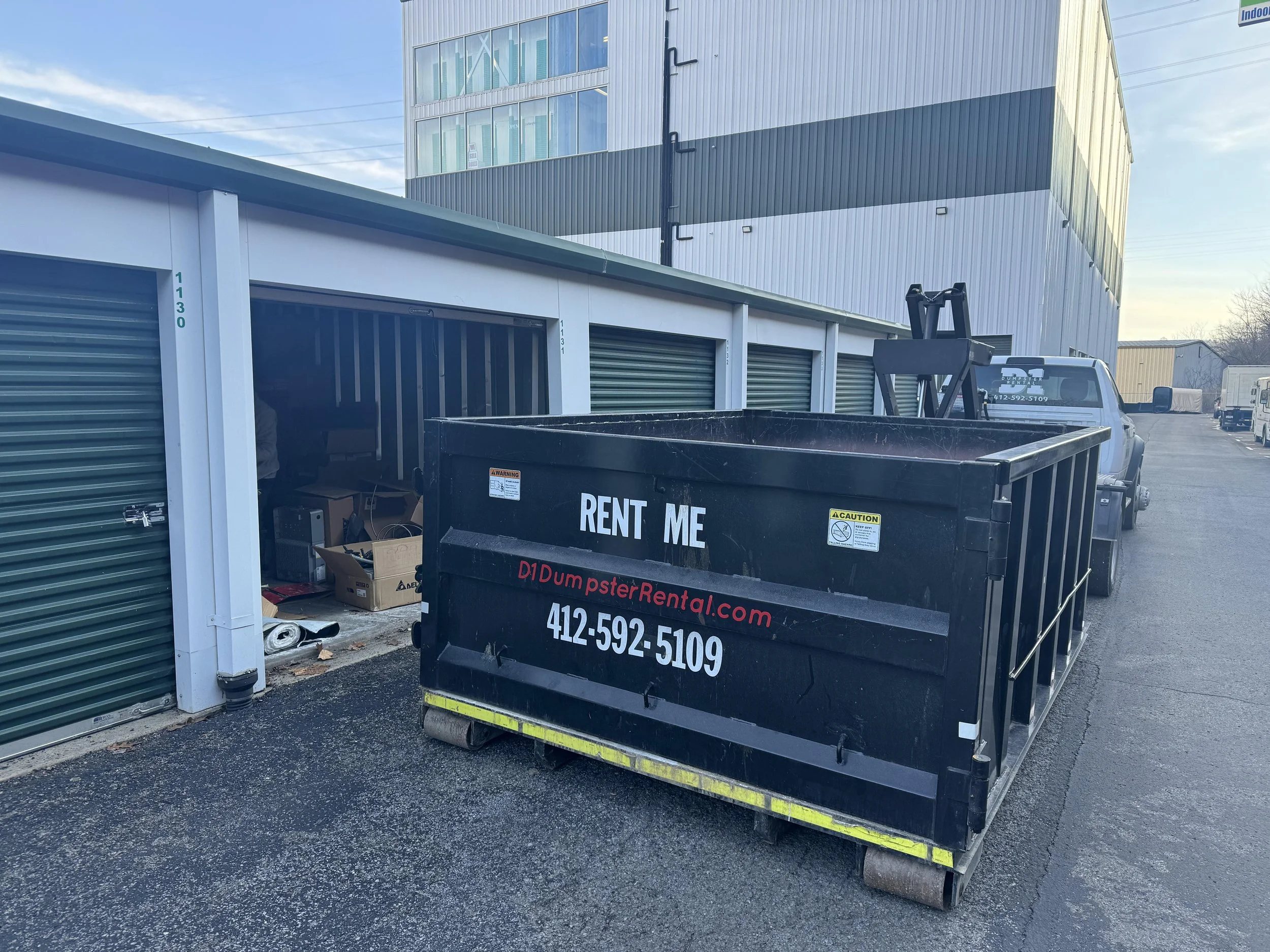 Storage unit dumpster clean-up