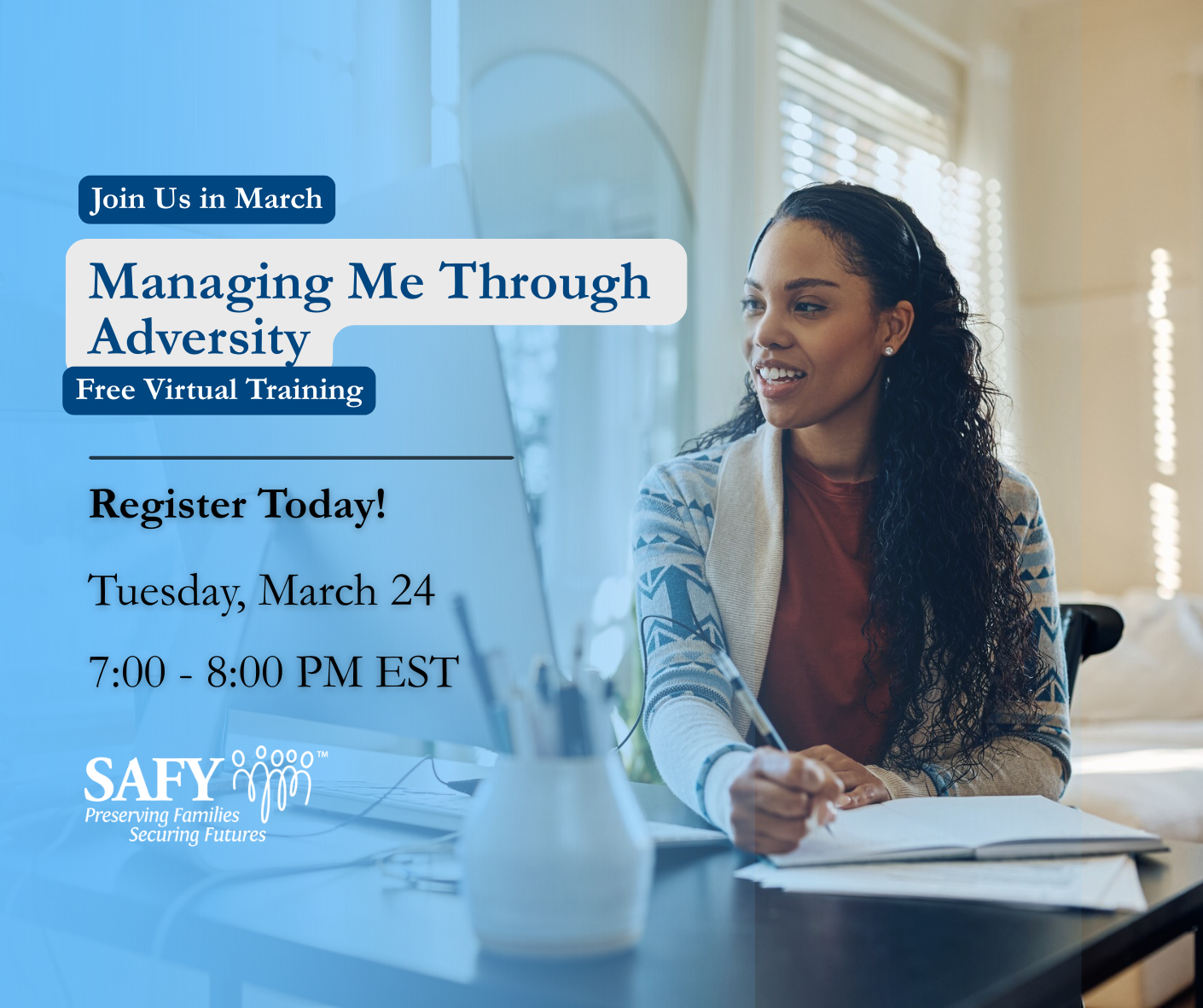 Virtual Event:  Managing Me Through Adversity