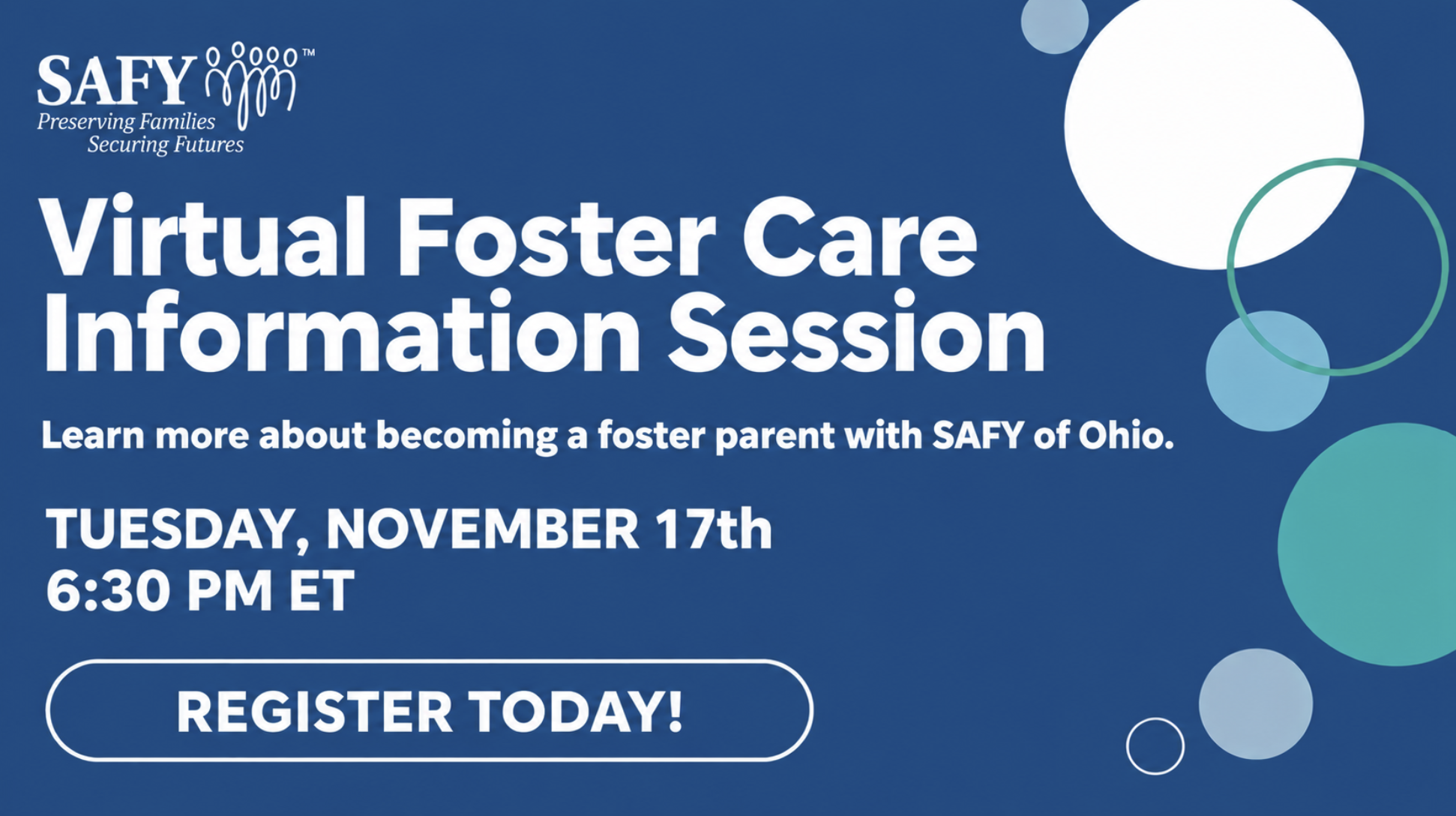 SAFY of Ohio - Virtual Foster Care Information Session