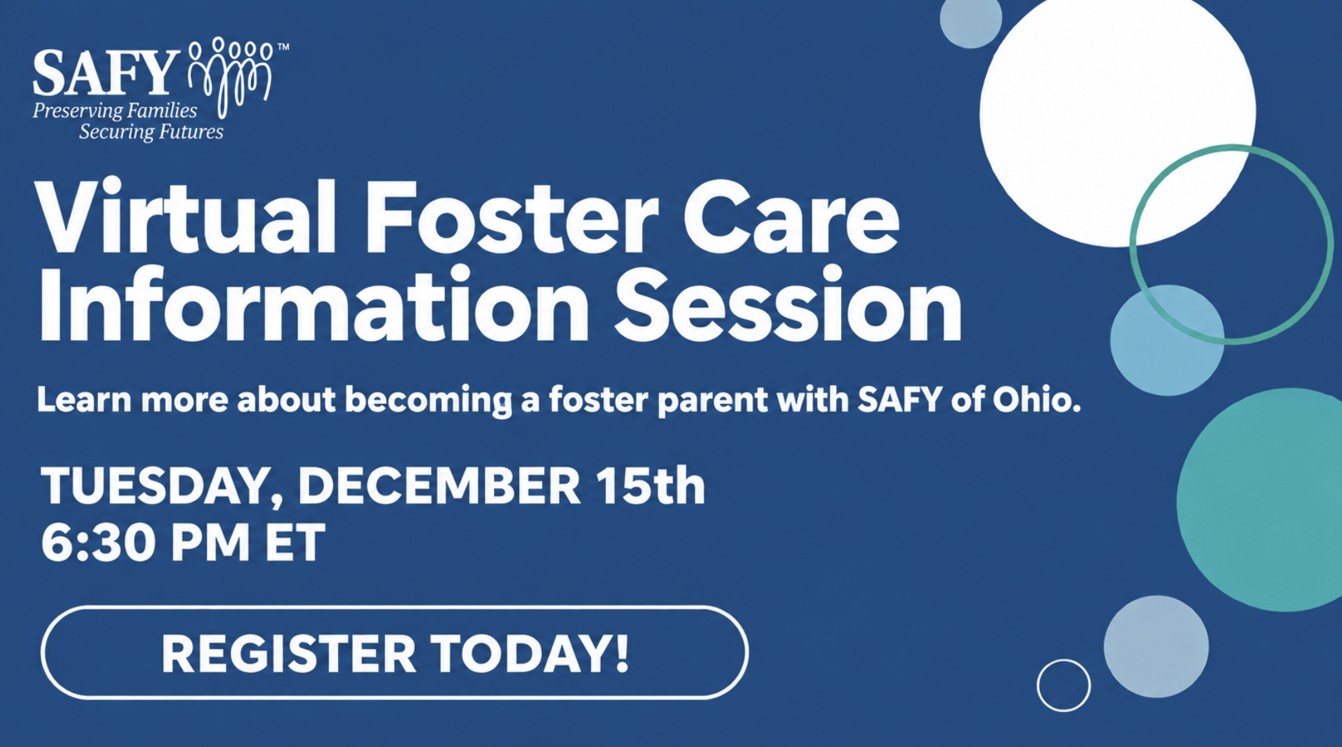 SAFY of Ohio - Virtual Foster Care Information Session