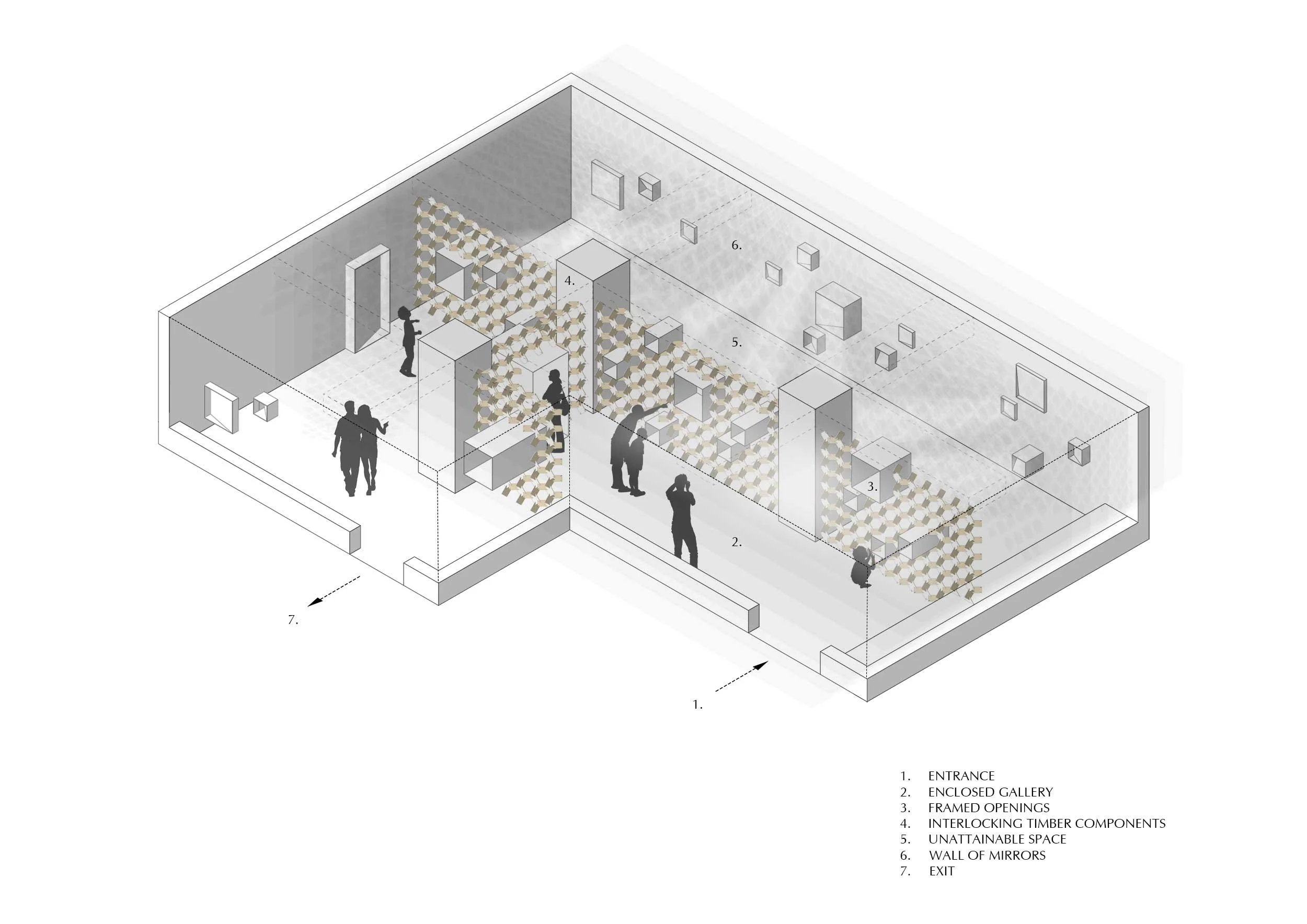 Proposals for new gallery art and architecture installation design in London