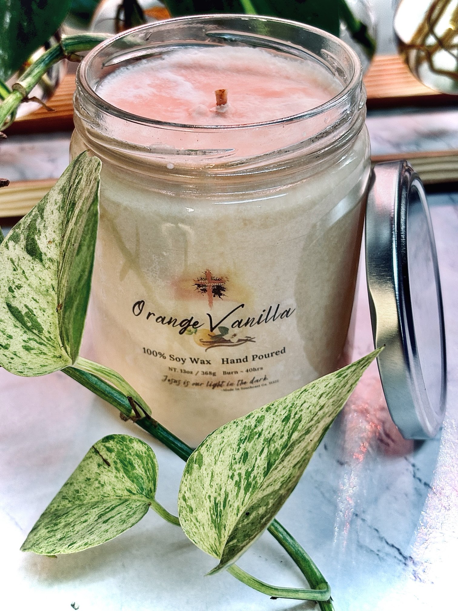 Orange Vanilla Candle Plant Prop.JPEG