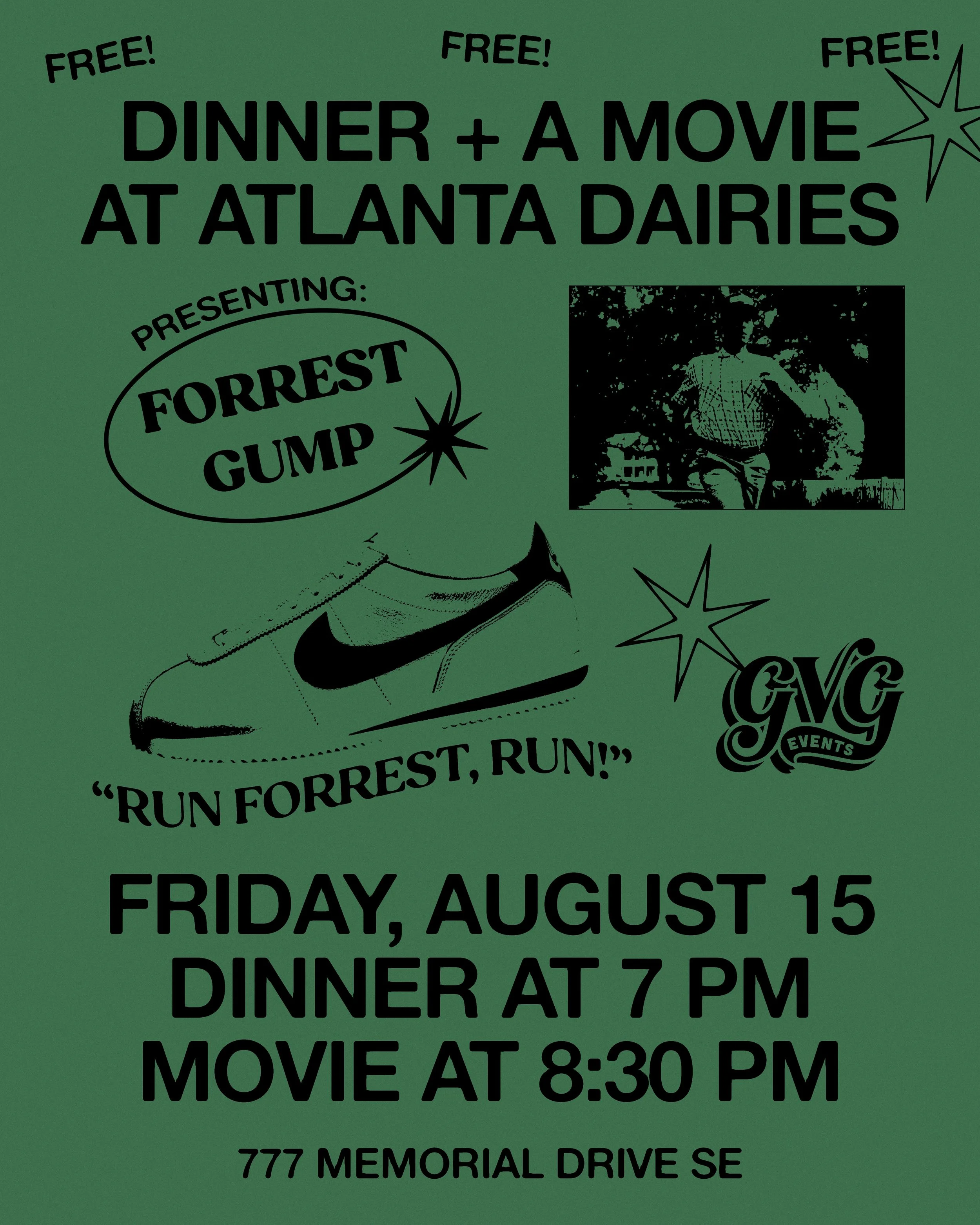 Dinner & A Movie at Dairies: Forrest Gump