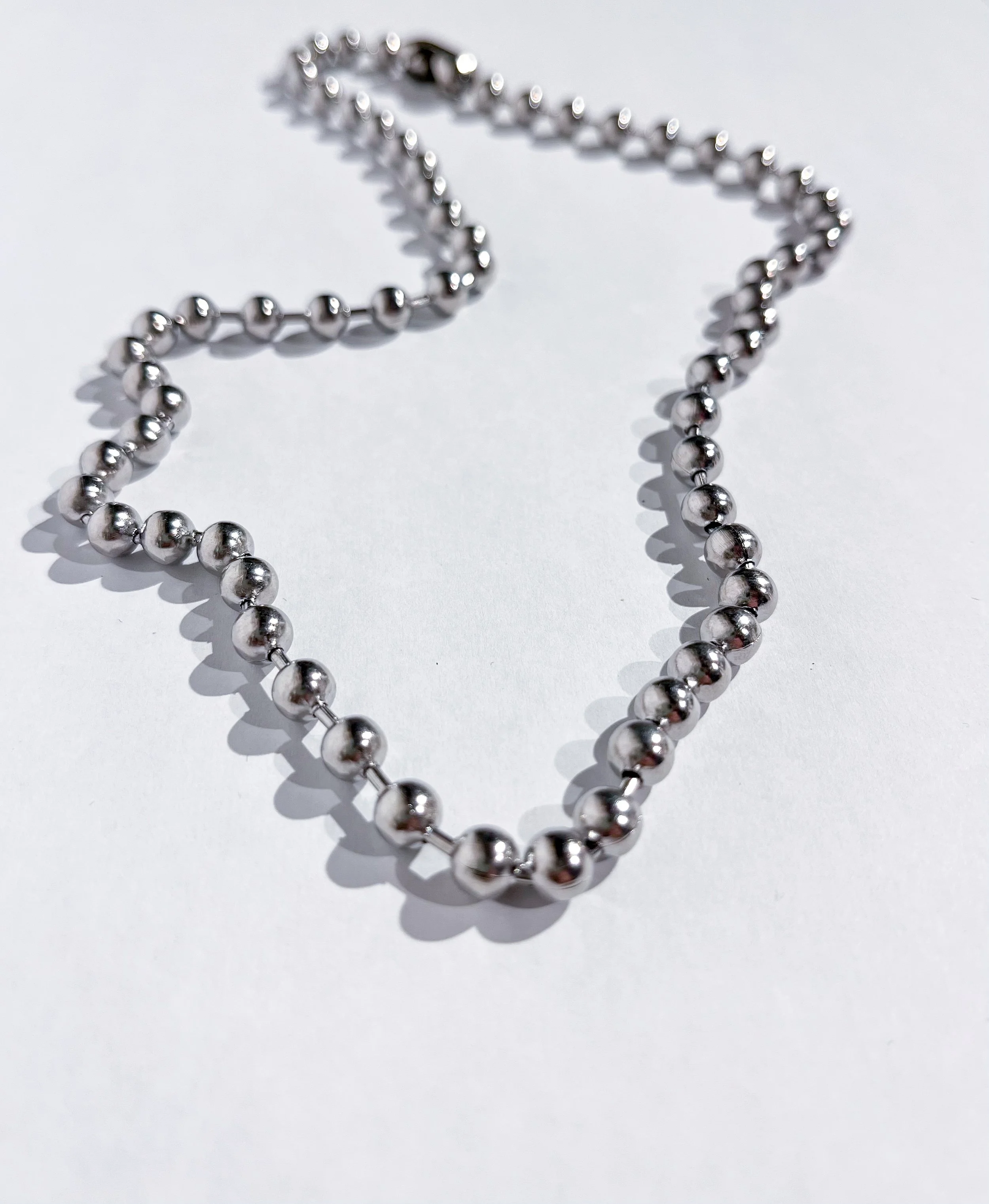 Steel Pearls Necklace (Thin)