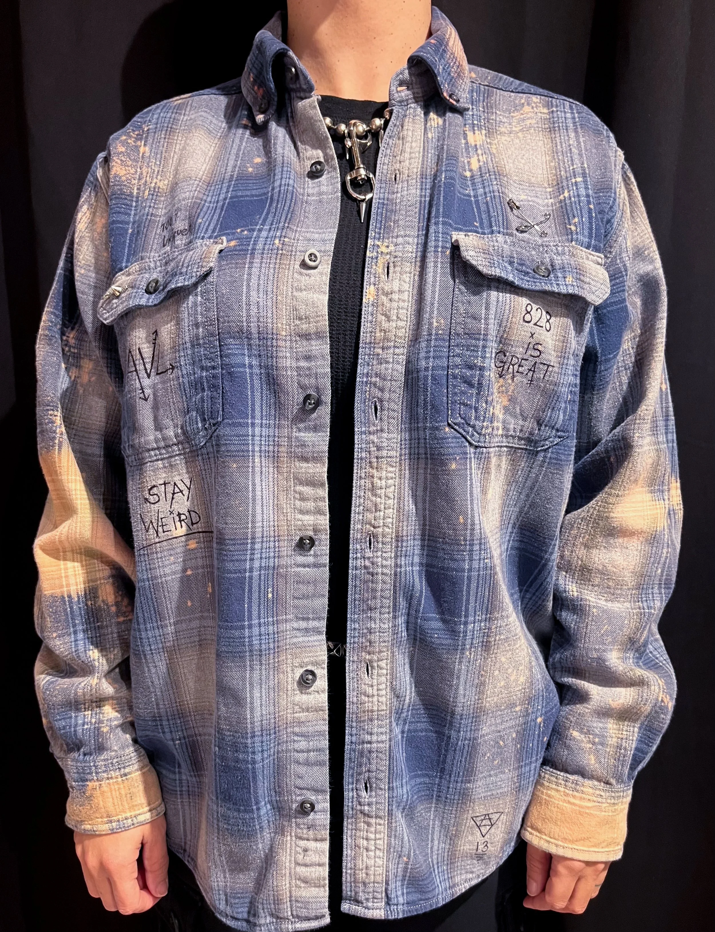 "Asheville Spirit" Up-cycled Flannel Shirt