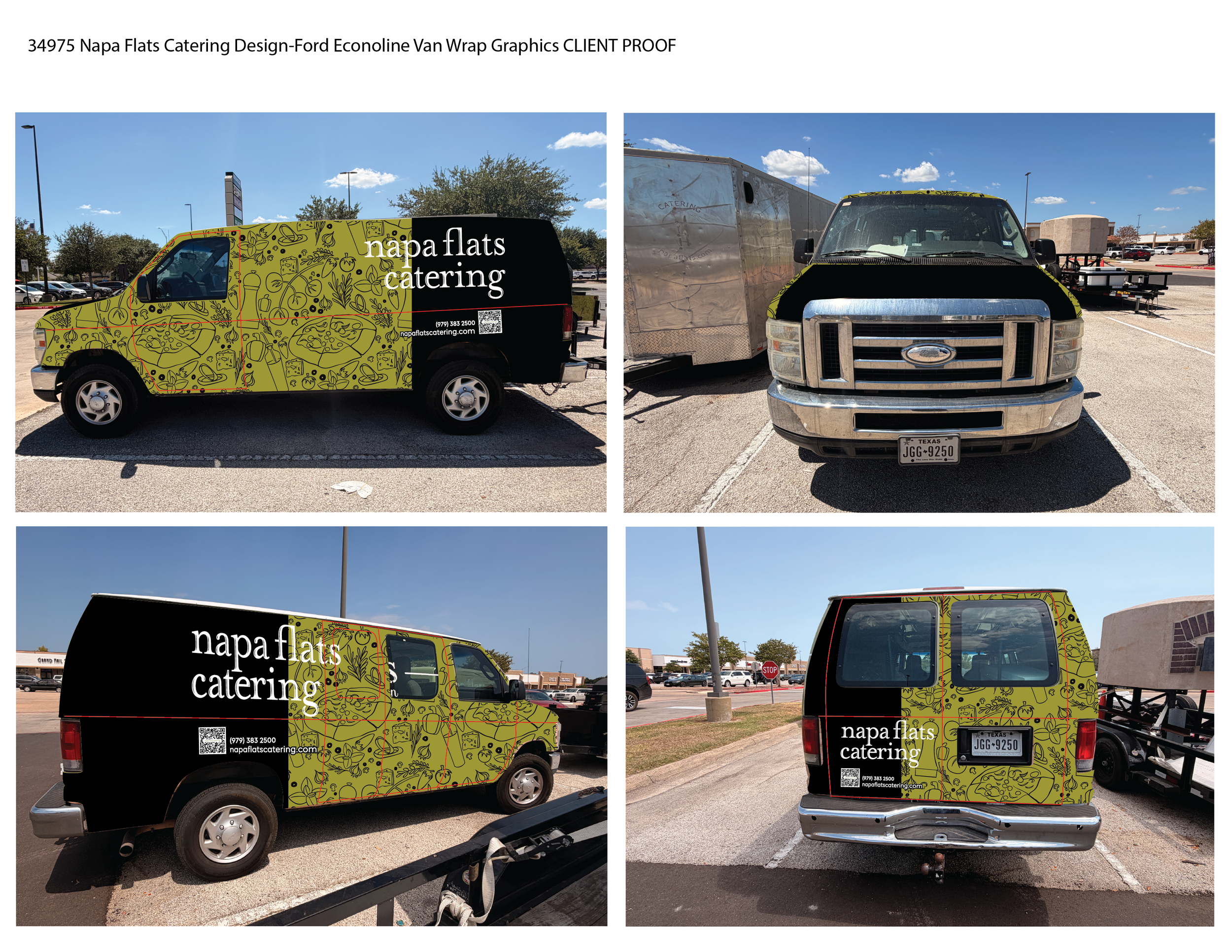 34974	Napa Flats Catering	Design: Ford Transit Van Wrap Graphics
