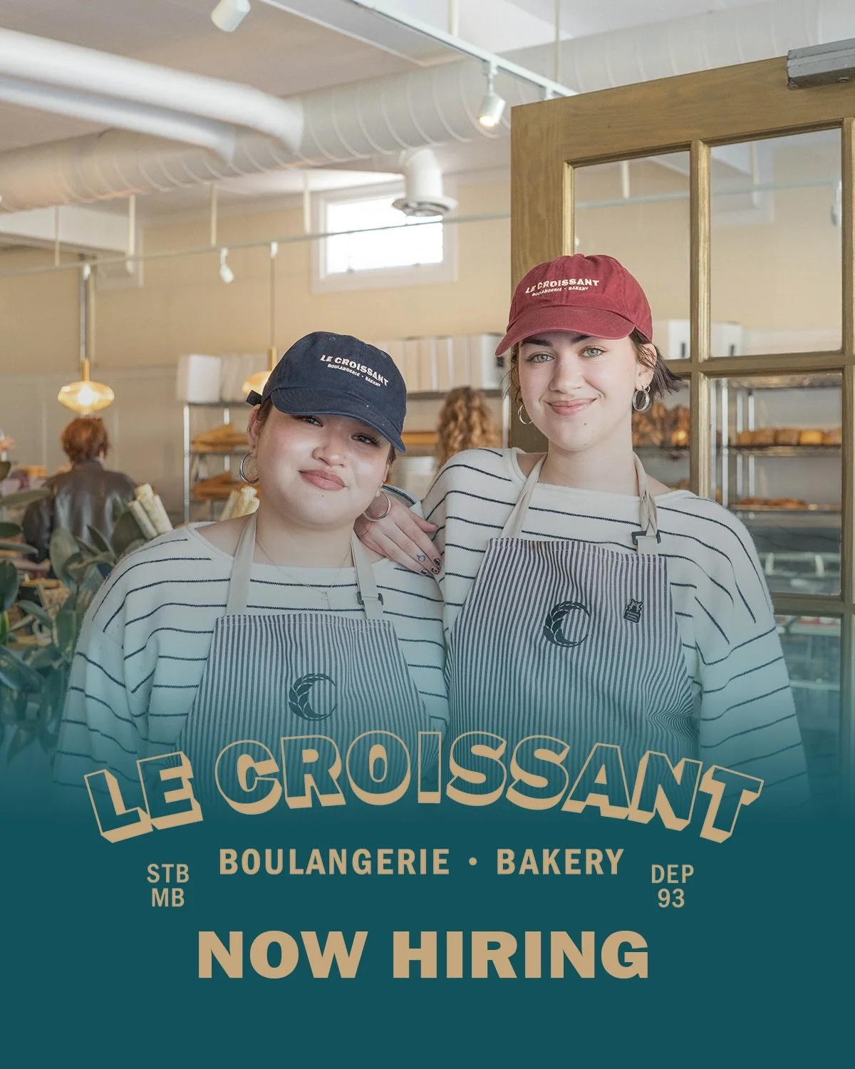 🥐 We&rsquo;re growing the Le Croissant famille! 🥐

Our petite bakery is looking for warm, friendly faces to join our &eacute;quipe. We&rsquo;d love to meet you.
We&rsquo;re hiring for all positions &mdash; come say bonjour!
Please send your CV to m