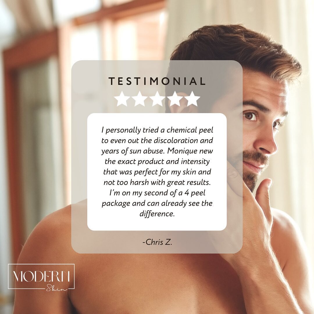 Thank you so much for sharing your experience with us! It's fantastic to hear that Monique's expert advice has led to such great results with your skin. ✨

Chemical peels can seem intimidating, but it's reassuring to know that with the right product 