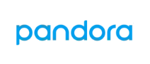Pandora logo in blue text