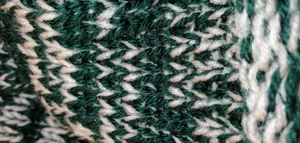 Forest green and grey hand-knitted socks by Retrosheep