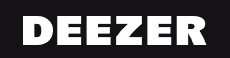 Deezer logo in black and white