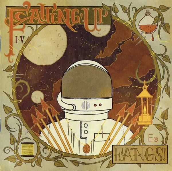 Album cover for Fangs! by Falling Up (Jessy Ribordy), featuring intense and dramatic artwork that captures the album’s themes of betrayal, emotion, and intense storytelling within a rock and cinematic framework