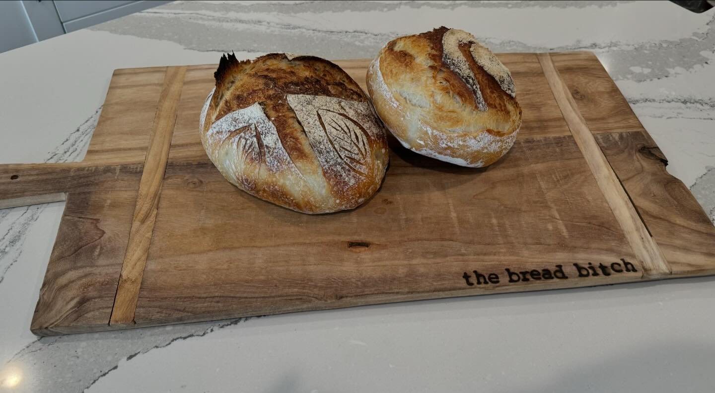 Do you love sourdough bread? If so, you need this bread board in your life!  It&rsquo;s perfect for slicing and serving your delicious sourdough loaves. 🍞 

This one was a special custom order for one of my besties @staceyjgoss, lovingly known as &l