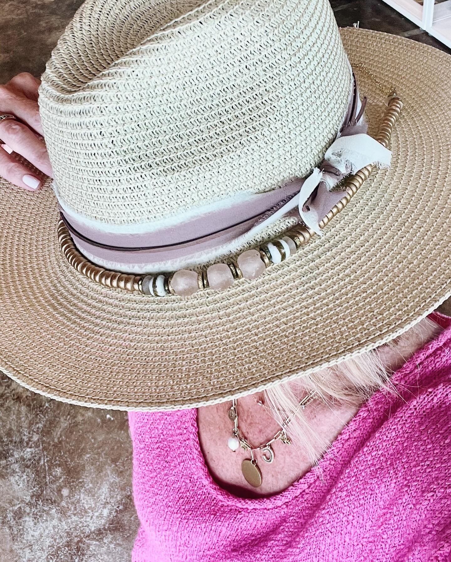Summer hats are here!! 👒Join us to create your custom hat on May 29th at 7pm. You&rsquo;ll choose your hat color, then you&rsquo;ll choose ribbons, and make a beaded &ldquo;hat necklace&rdquo; to go around the base. 😜

Who&rsquo;s in?! Comment &ldq