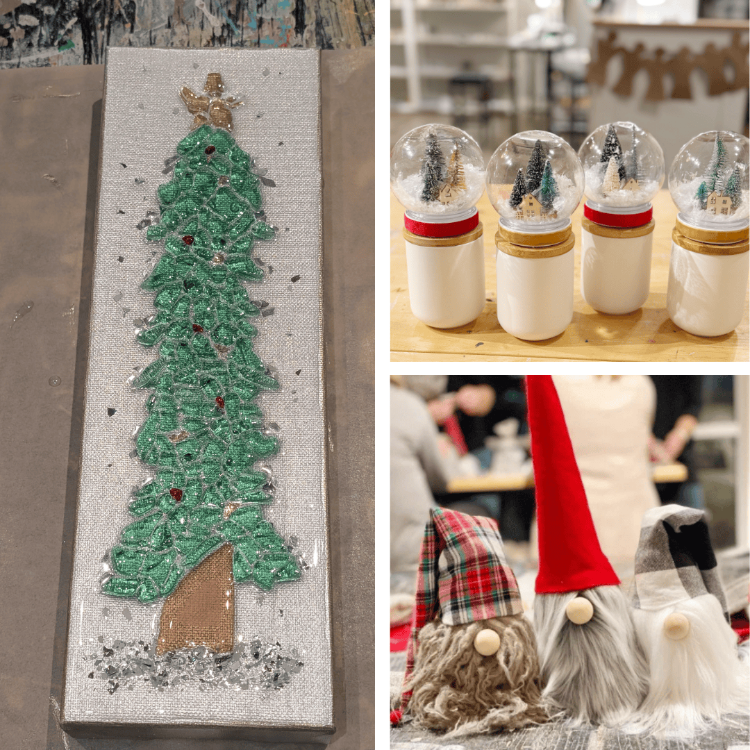 Holiday Favorites - Glass Art, Snow Globe Candle, &amp; Gnomes! ($50)