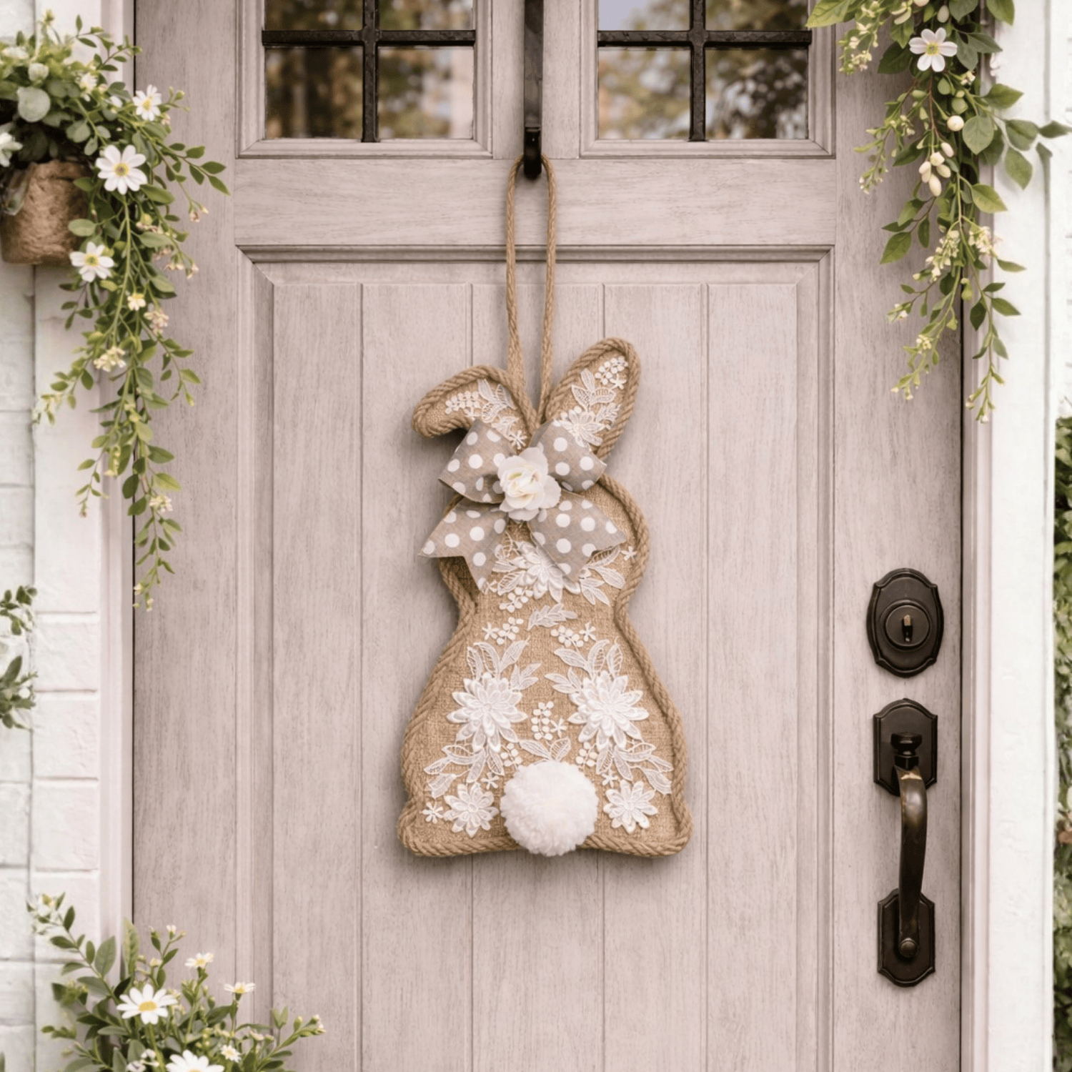 Lacy Boho Bunny Door Hanger ($55)