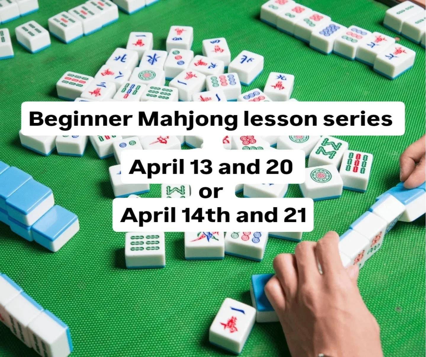 Join us to learn how to play one of the most popular games around! This 2-week beginner series introduces the fundamentals of American Mahjong in a relaxed, step-by-step format designed for brand new players. 
Spots are limited - grab yours today! 
#