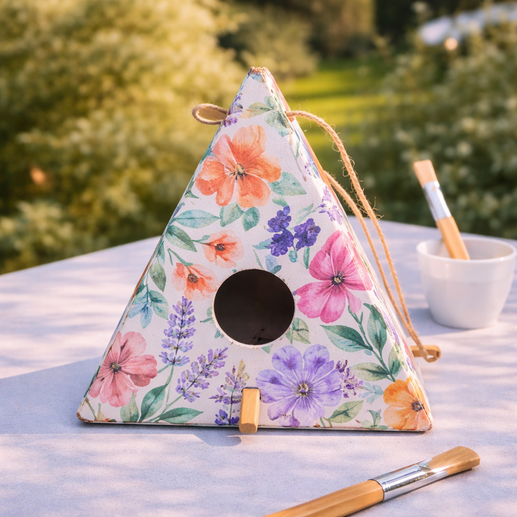 Decoupage Birdhouse ($25)