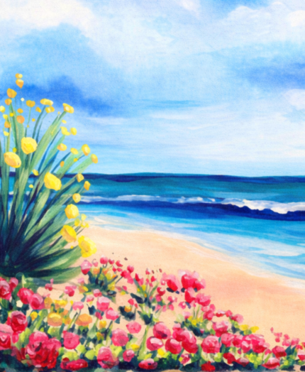 Paint &amp; Sip, Seaside Blooms ($55)