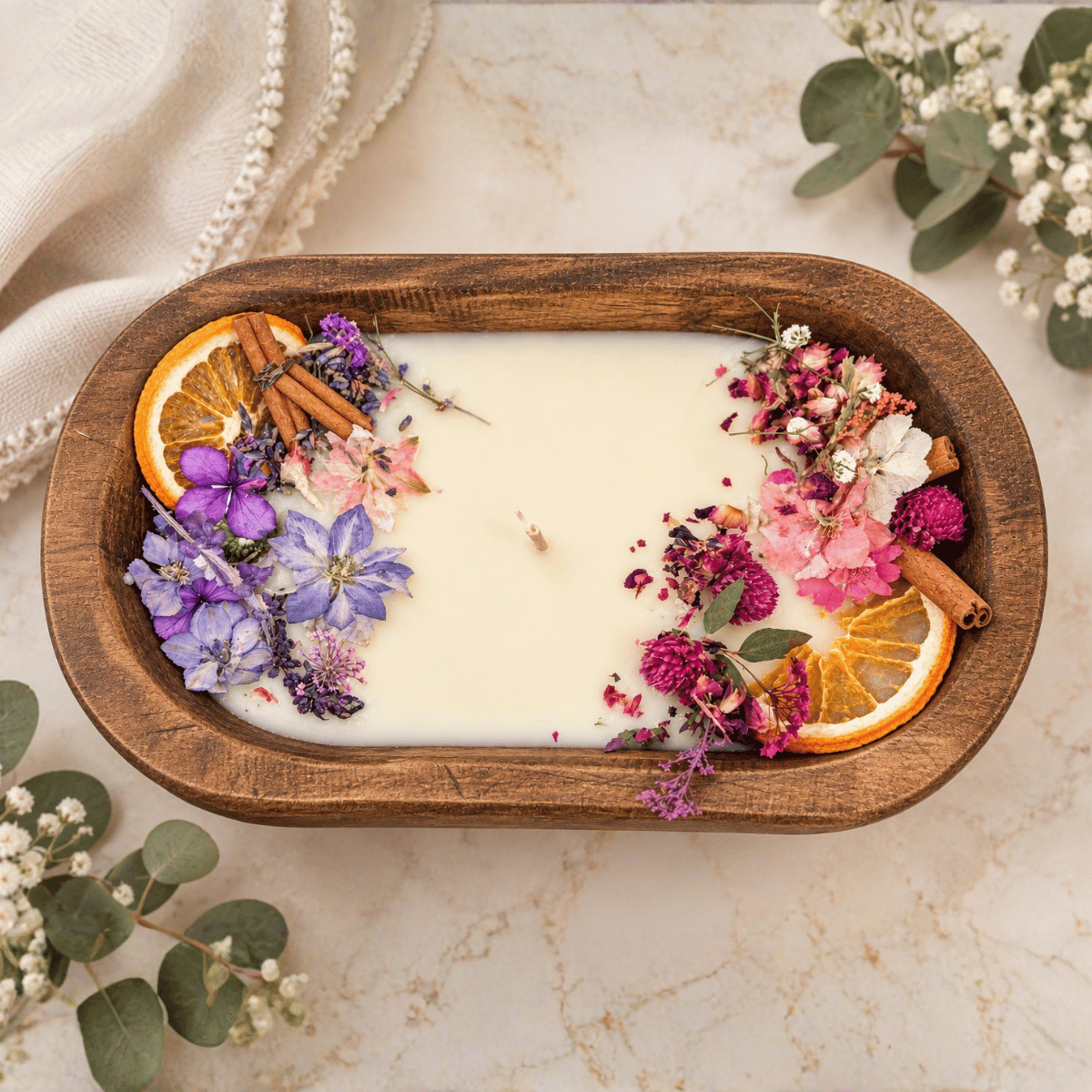 Floral Dough Bowl Candle ($59)