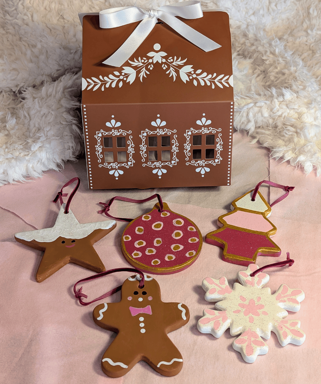 Gingerbread bisque ornaments