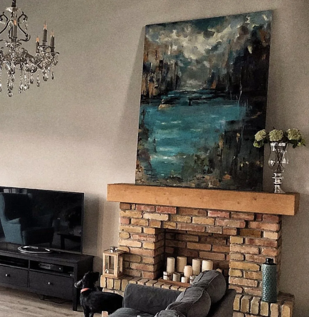 Liza Krenyiczky Art in a living room