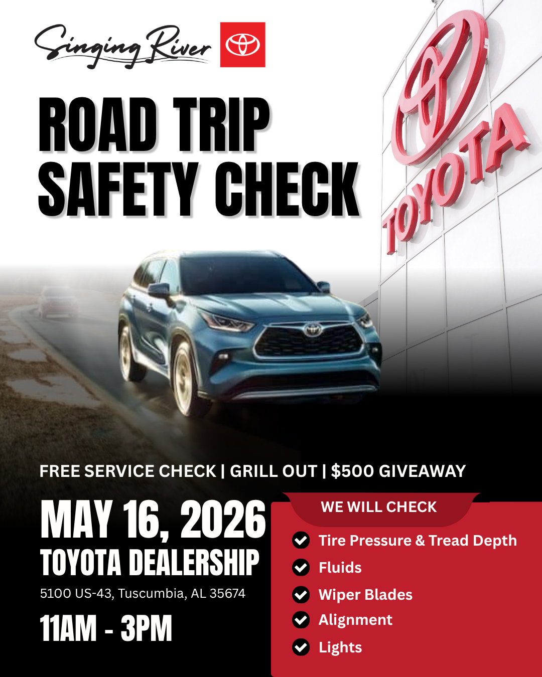 Toyota Road Trip Safety Check Event