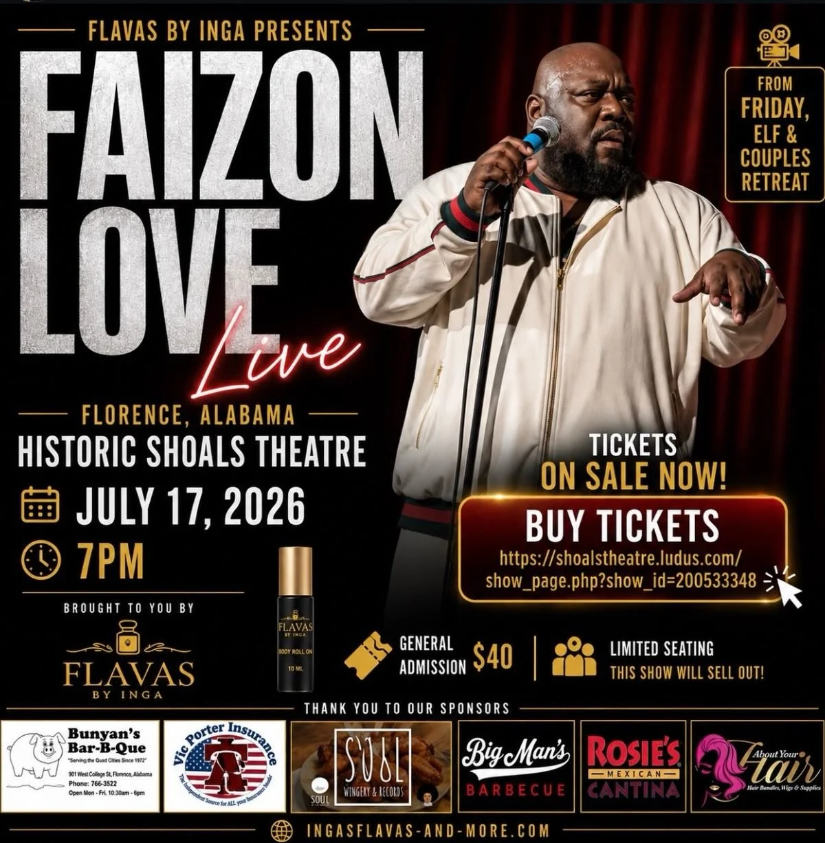 Faizon Love at the Shoals Theatre