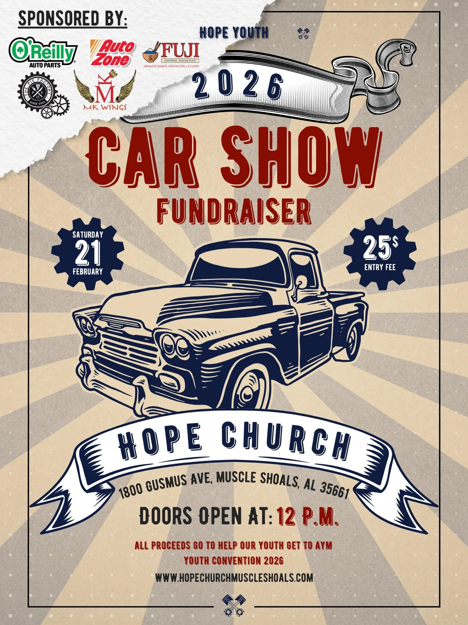 Cars Show Fundraiser at Hope Church