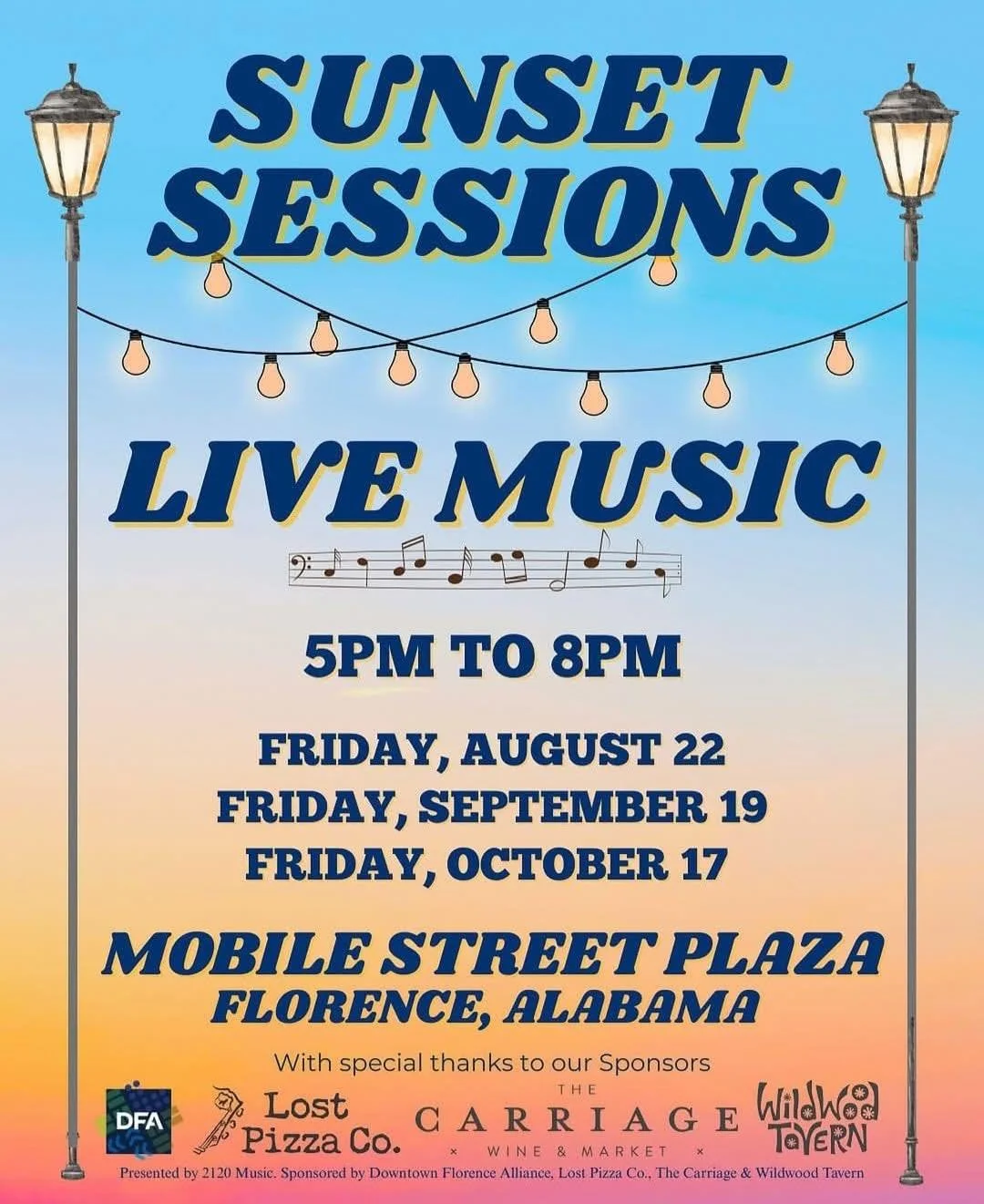 Sunset Sessions on Mobile Street Plaza