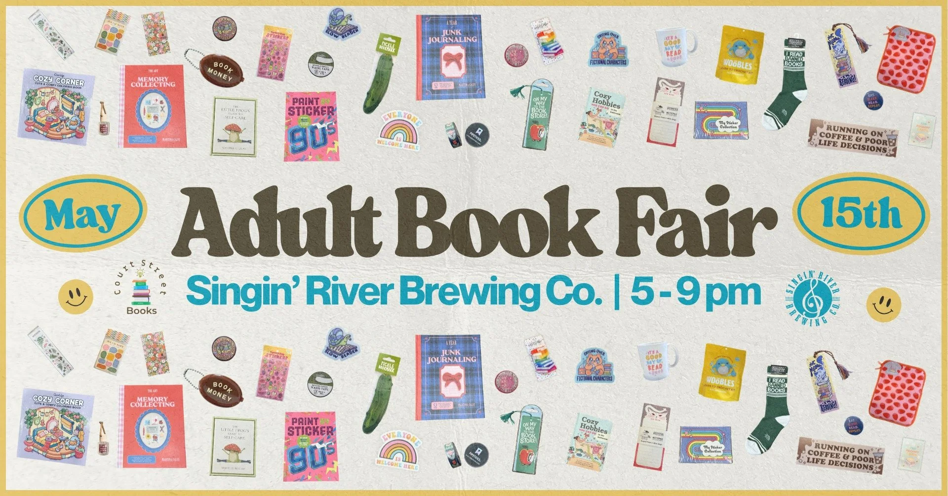 Adult Book Fair: Court Street Books at Singin' River Brewing