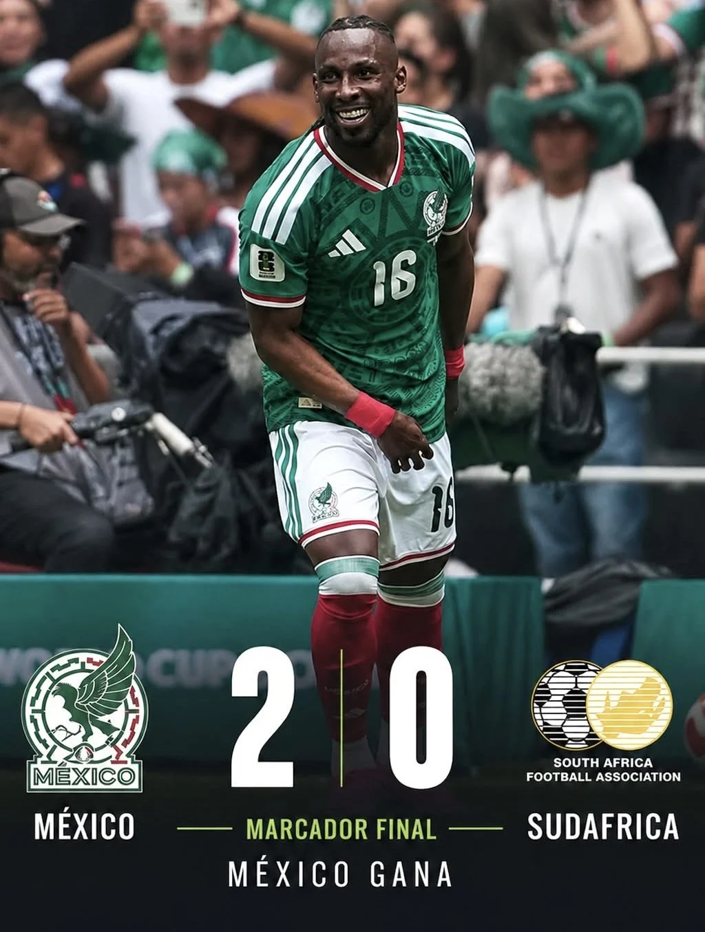 Julián Quiñones, el colombiano naturalizado mexicano, marca el primer gol del Mundial 2026
