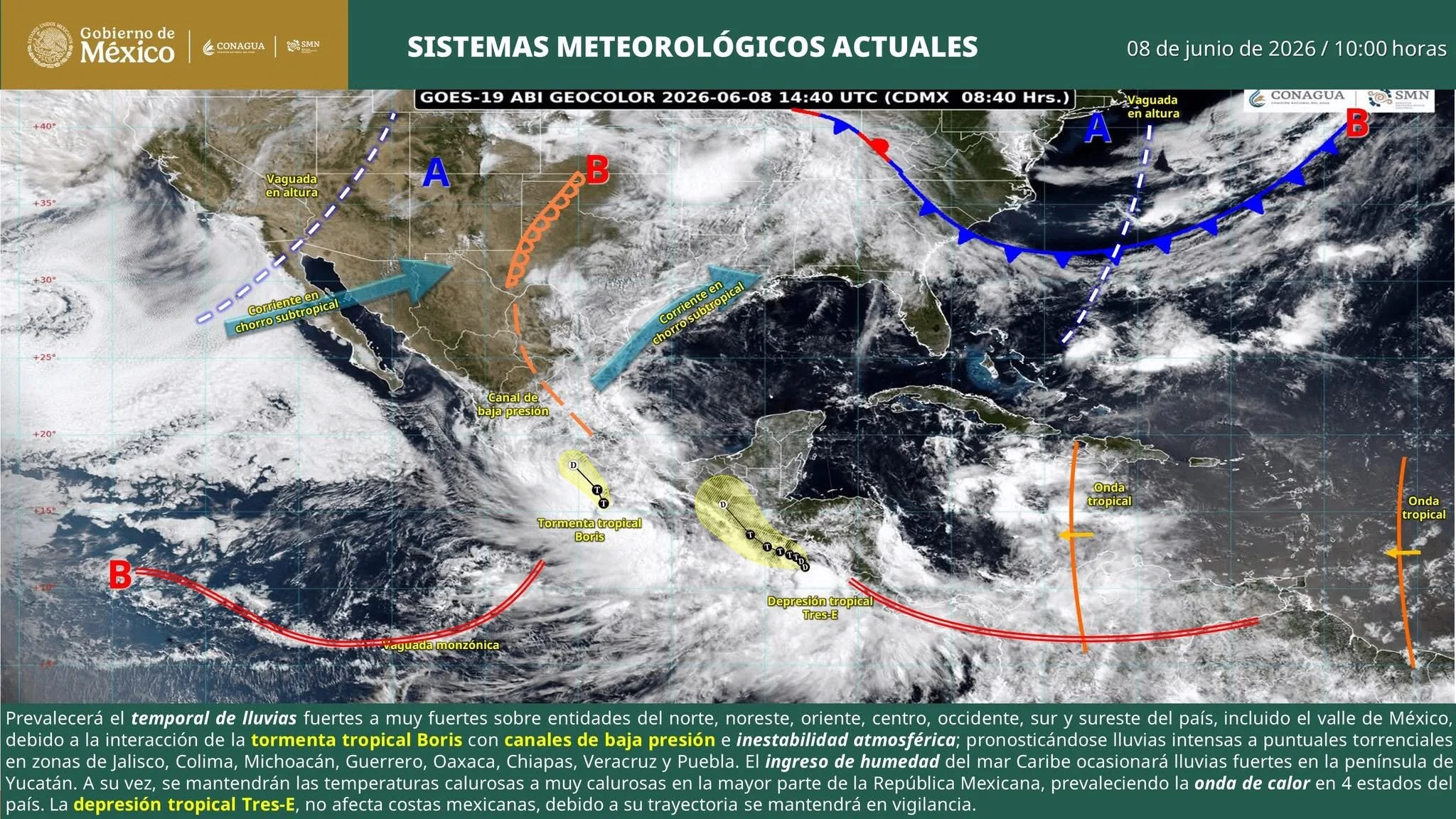 Protección Civil levanta alerta en Chiapas tras la formación de la tormenta tropical 'Cristina' en el Pacífico