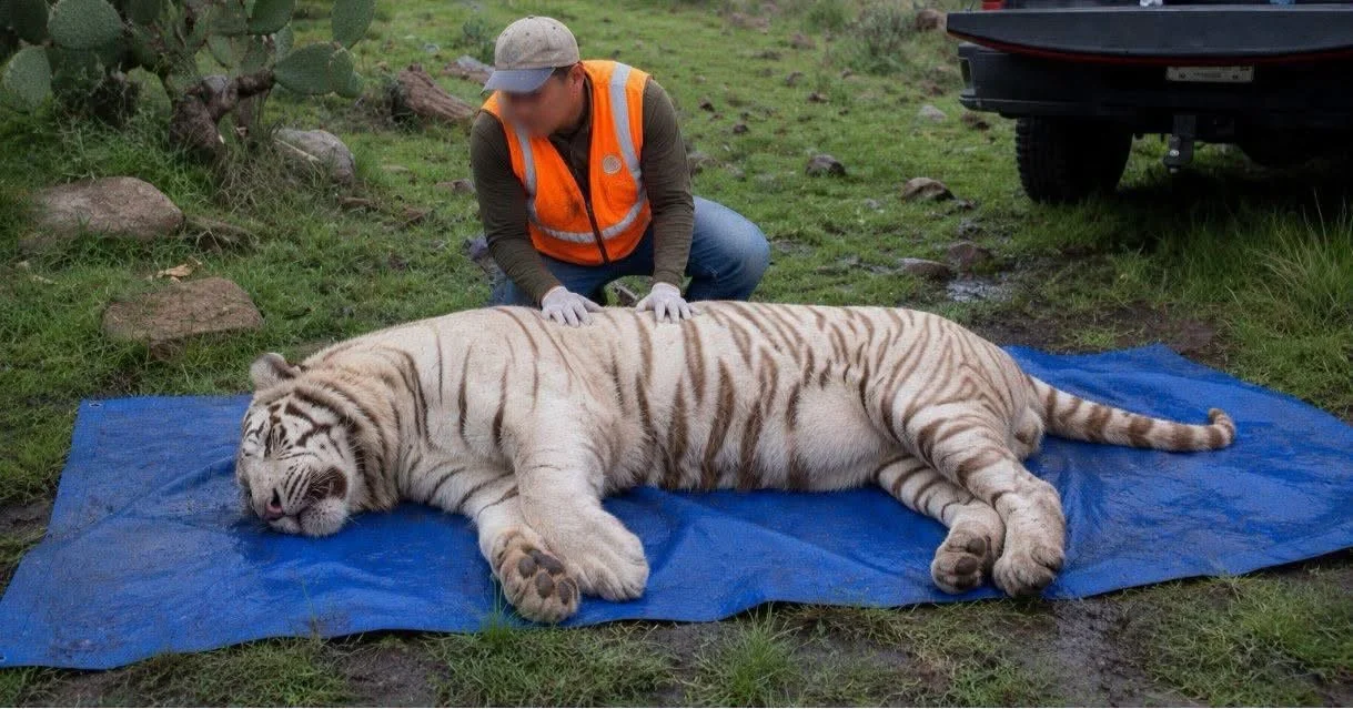 Profepa confirma muerte provocada del tigre de Bengala Kenzo tras el operativo de rescate