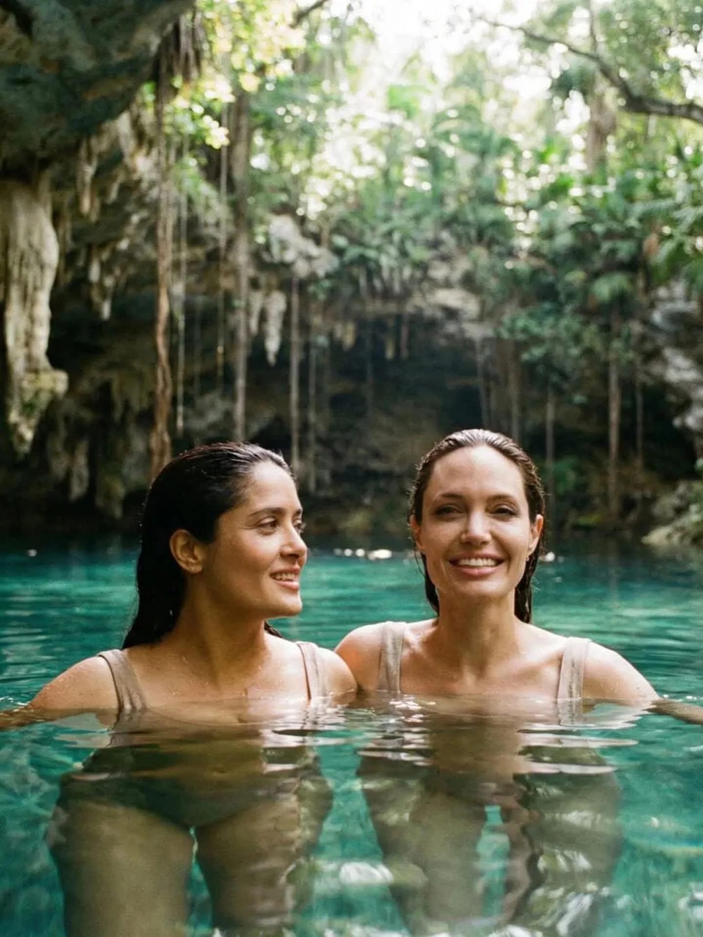 Salma Hayek y Angelina Jolie visitan Tulum en búsqueda de locaciones para su próxima película