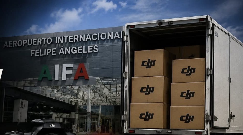 Roban cargamento de drones y cámaras DJI tras salir del AIFA; evidencia fallas de seguridad en una zona federal