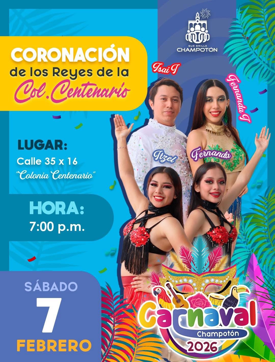 Ayuntamiento de Champotón presenta el programa oficial del Carnaval 2026: “Tradición que Brilla”