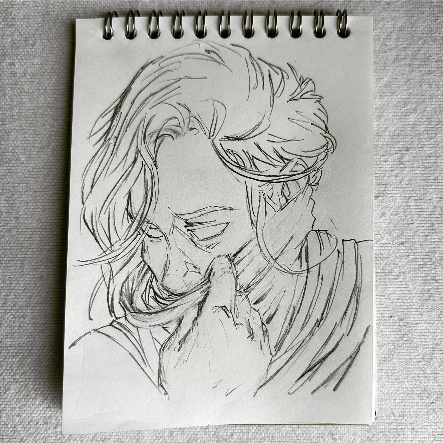 Dimos
#nierreincarnation 
Glad I saved and snapped this initial sketch because I sorta like it more than the final.  Got into a thing last night and stayed up way too late sketching.