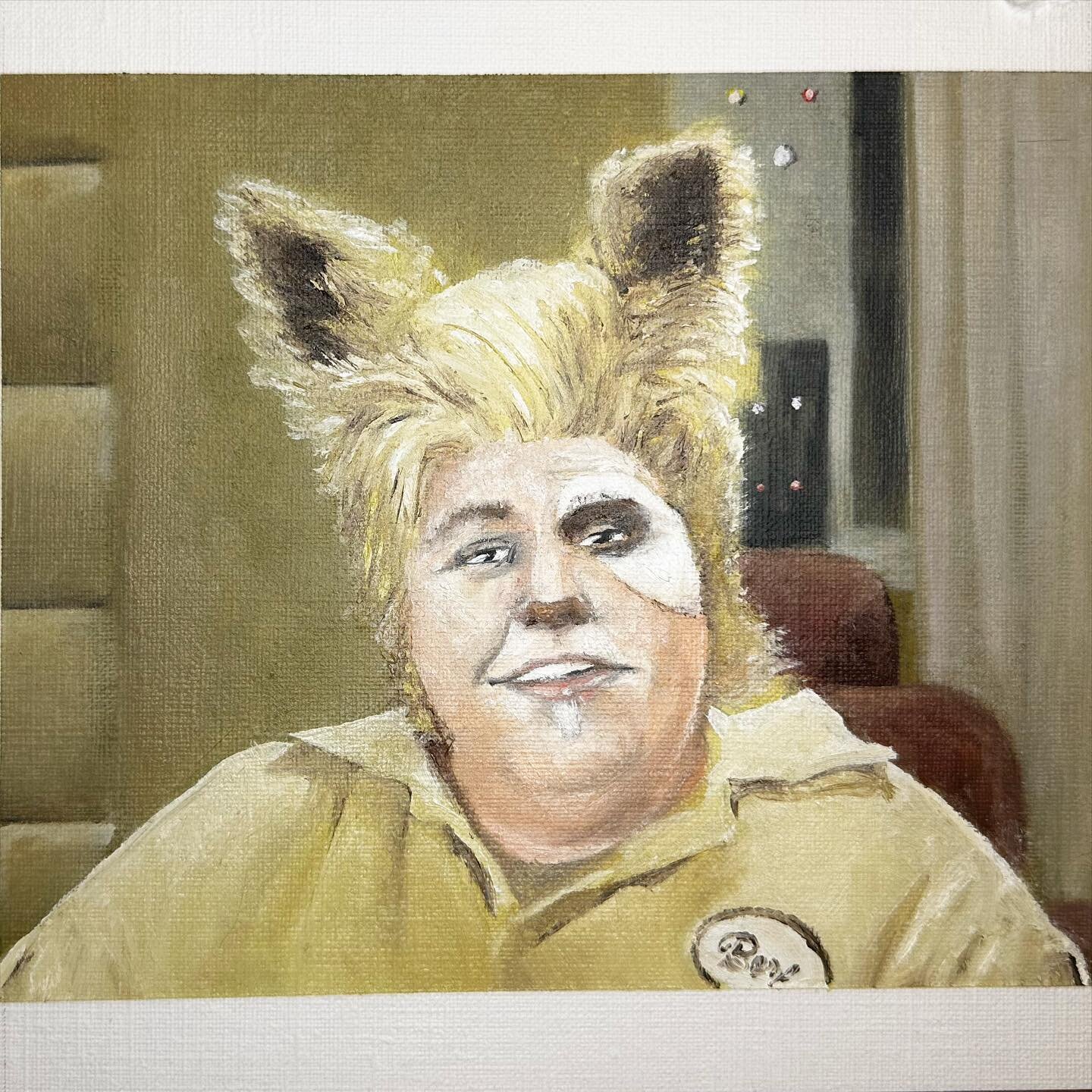 Barf
He&rsquo;s a Mog&hellip;Half man half dog
(He&rsquo;s his own best friend)

Thanks @justin_donaldson_art for the canvas paper gift to jump-start me getting back into painting yesterday. I need to some smaller things like this to knock some rust 