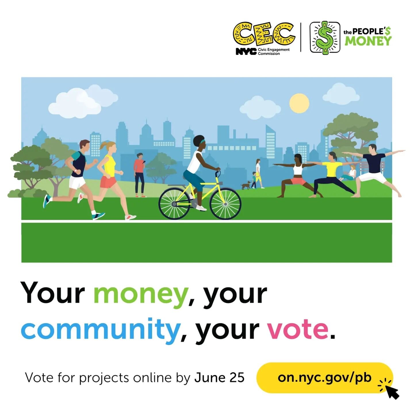 Want to make a difference in your community? #ThePeoplesMoney 💰 is your opportunity! Vote to implement and fund a project in your borough with @nyccec: on.nyc.gov/pb