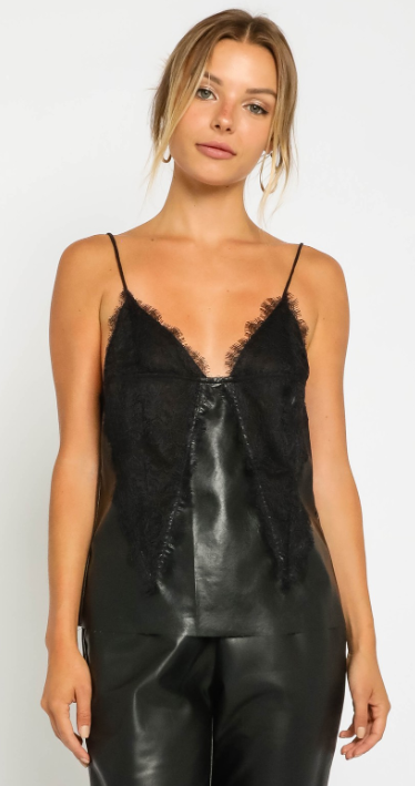 "Amiri" Faux Leather Tank Top