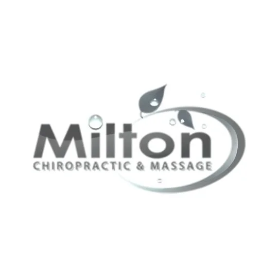 Logo for Milton Chiropractic & Massage with water droplet design.