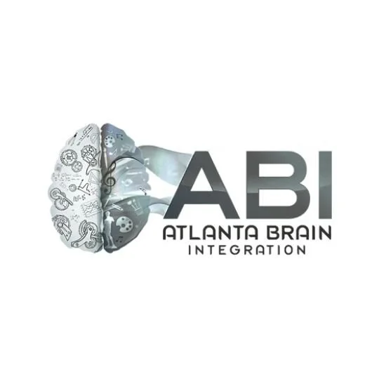 Logo of Atlanta Brain Integration with a brain illustration featuring various icons, and the text 'ABI Atlanta Brain Integration'.