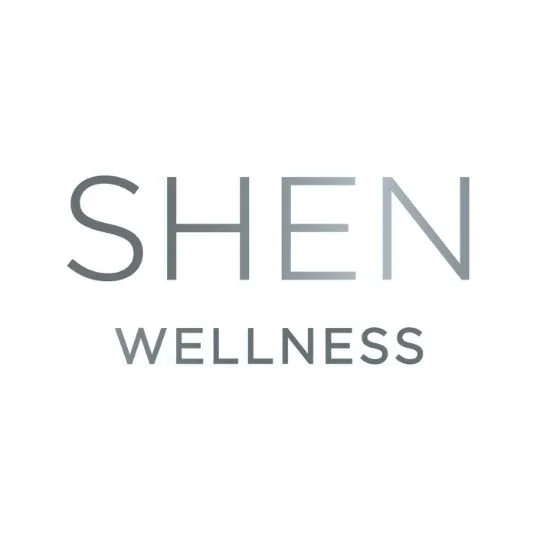 Shen Wellness logo in gray text on a white background.